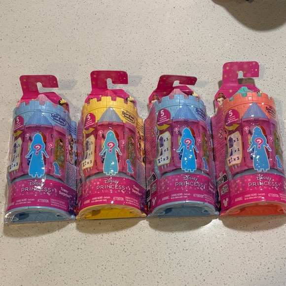Disney Other - Disney Princess Mystery Castle Pack - Pink, Blue, Yellow Storytime Stackers